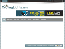 Tablet Screenshot of cyclinglights.co.uk